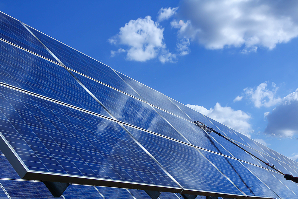 Solar panel, alternative electricity source - concept of sustain