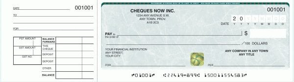 order 1 per page manual cheques