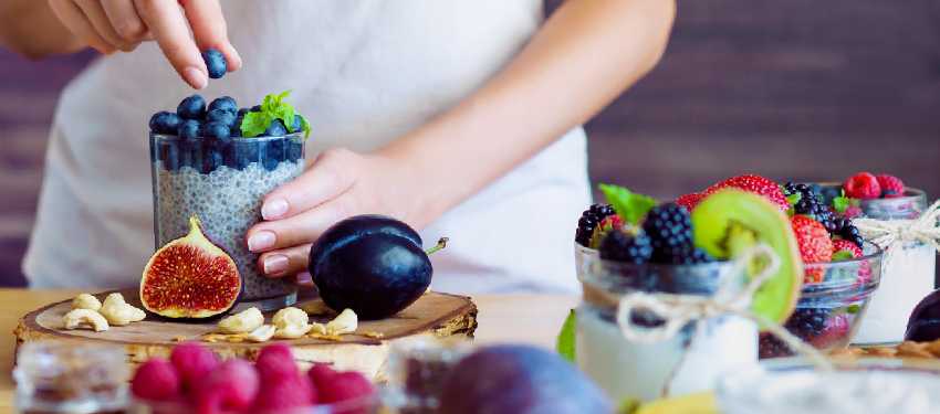 Woman Preparing Nutritious Food