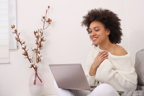 Communication,And,Connection,During,Coronavirus,Lockdown,,,Self-isolation.,Woman,Using