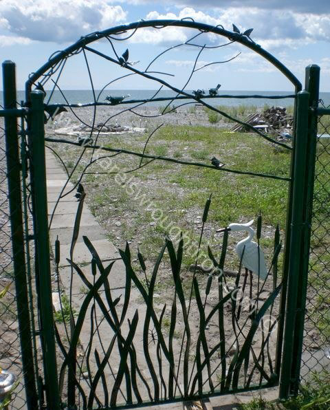 Custom made wrought garden gate, automated gate, estate gate