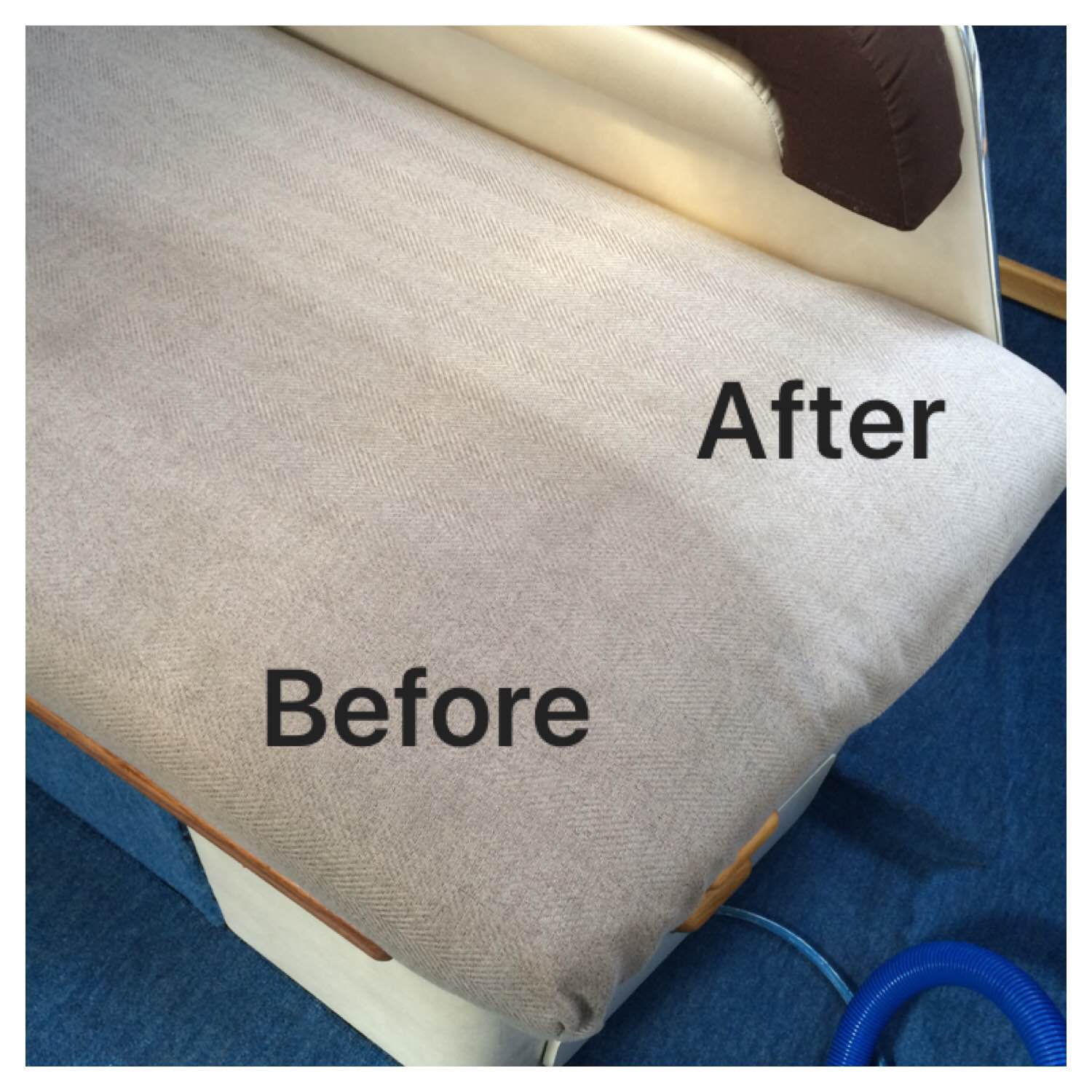 Boat Upholstery Cleaning Ottawa - Before and After Picture