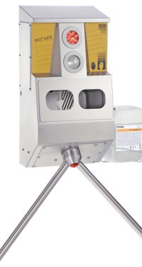 INLET Gate Typ 23742 | INLET Gate, type 23742 Flüssigseifen- oder Desinfektionsmittelspender mit 2-Arm Drehsperre | liquid soap or disinfectant dispenser with 2-arm turnstile