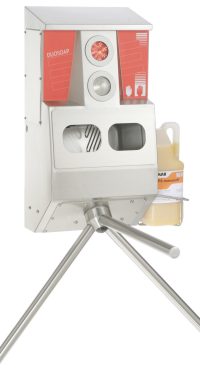 DUOSOAP Typ 23741 | DUOSOAP type 23741 Automatisches Auftragen von Flüssigseife mit Drehsperrenfreigabe | Automatic application of liquid soap with turnstile release