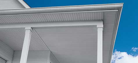 Soffit and Fascia white soffit and fascia on a porch